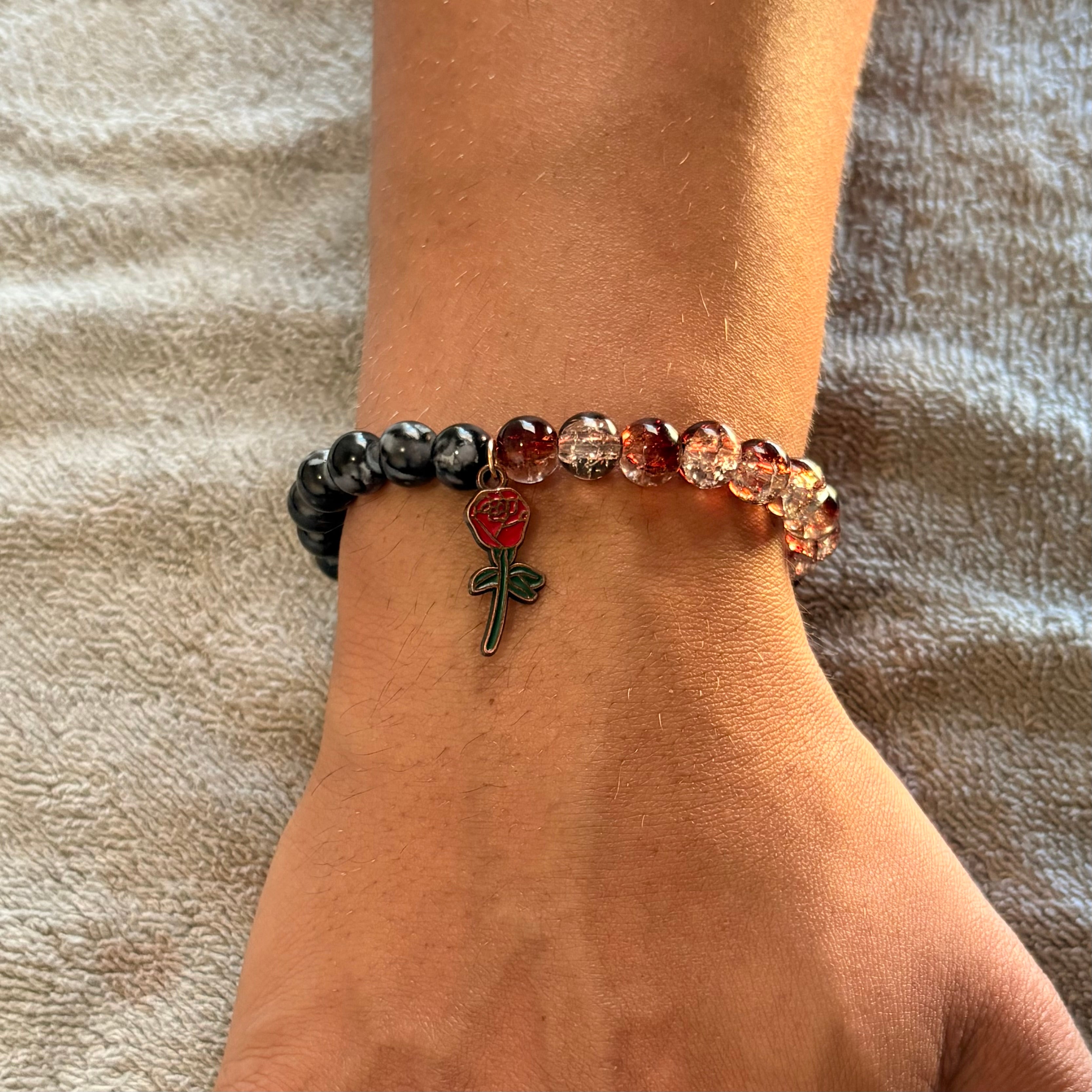 Obsidian Bloom Bracelet